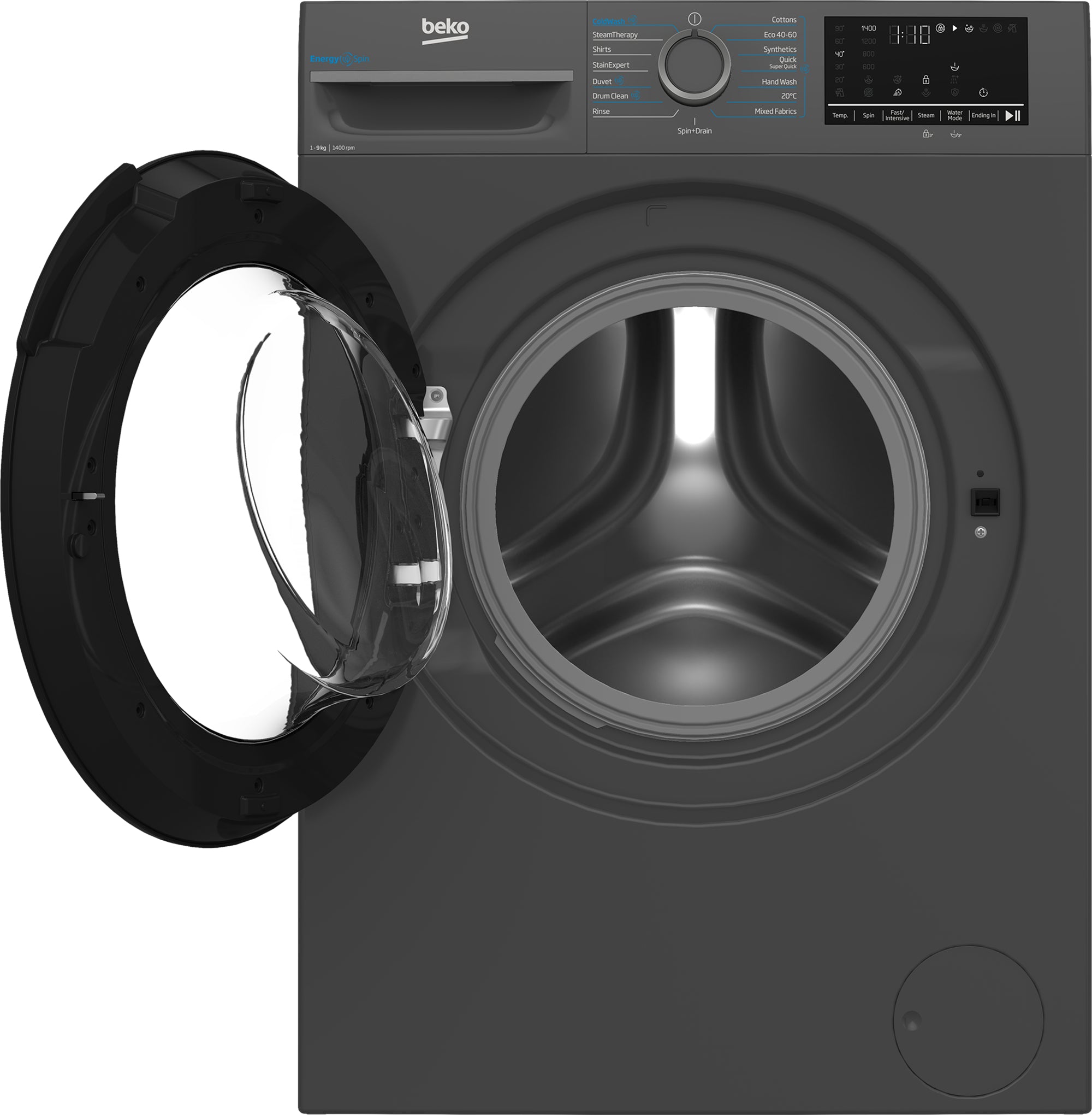 Beko B300 9kg 1400rpm Washing Machine Anthracite | BM3WT4941IA