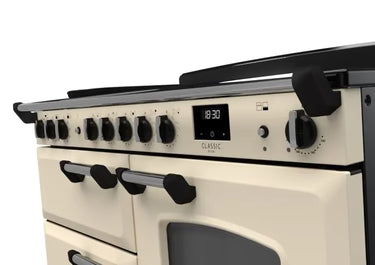 Rangemaster Classic Deluxe OC 110cm Induction Range Cooker | Pale Cream/Chrome | CLDLO110EIPPCR/CM1