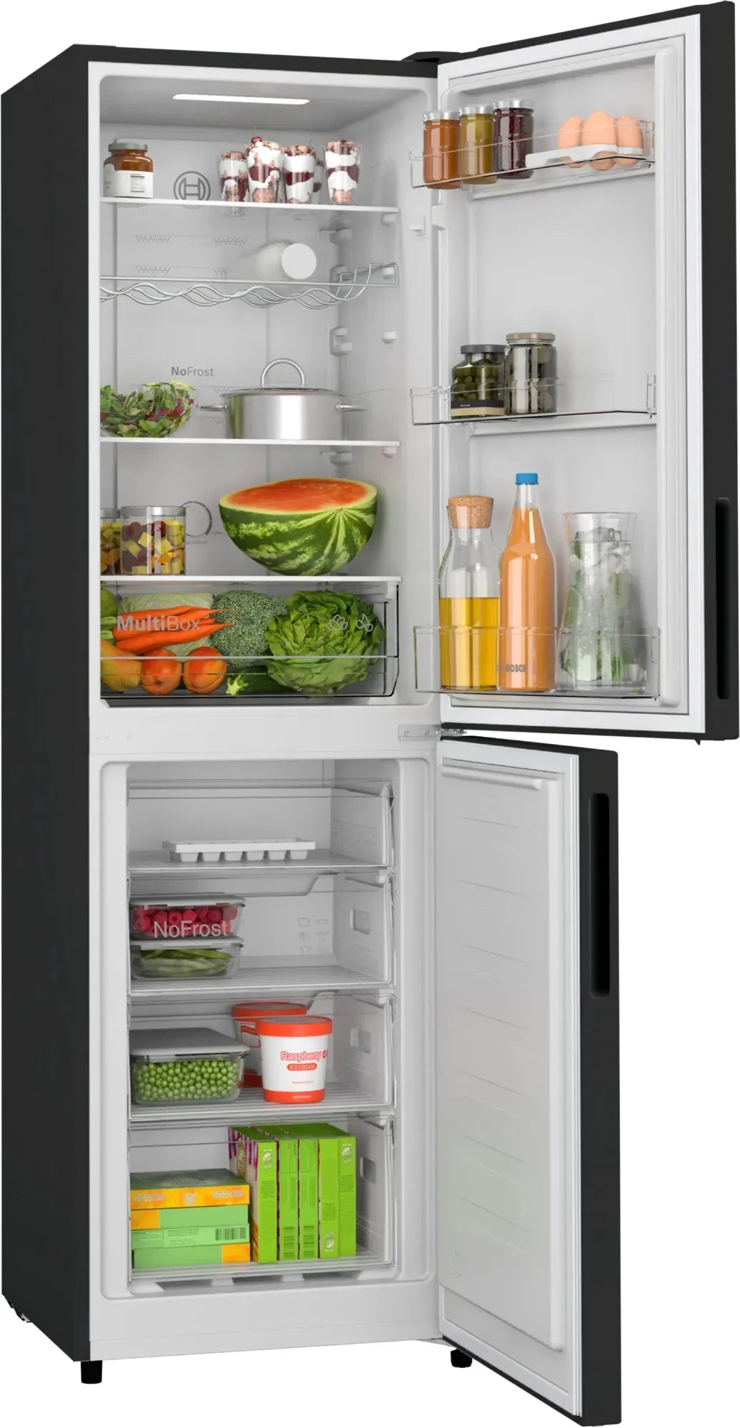 Bosch Series 2 255L No Frost Freestanding Fridge Freezer - Black | KGN27NBEAG
