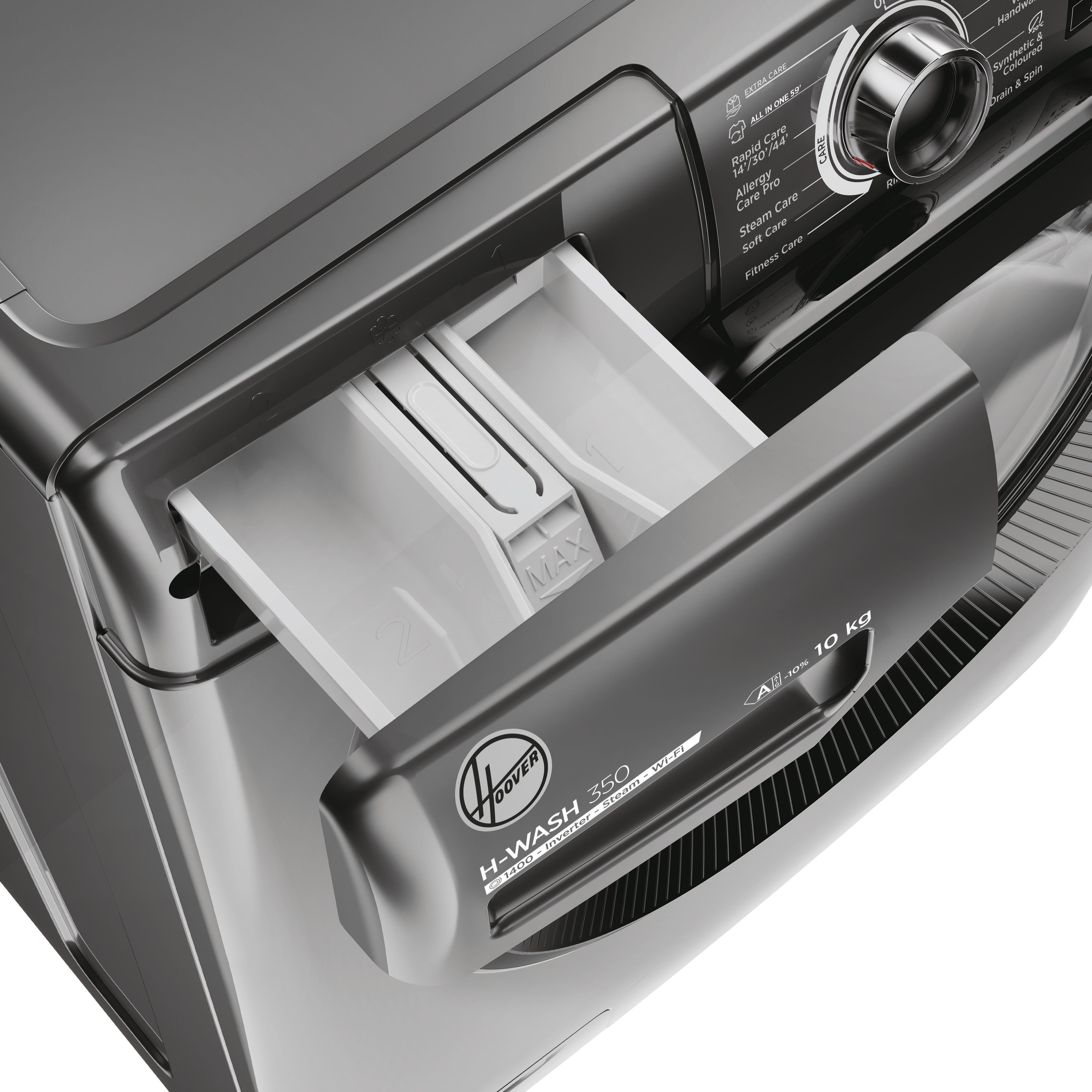 Hoover H-Wash 350 10kg 1400rpm Washing Machine Graphite | H3WPS4106TAMBR80