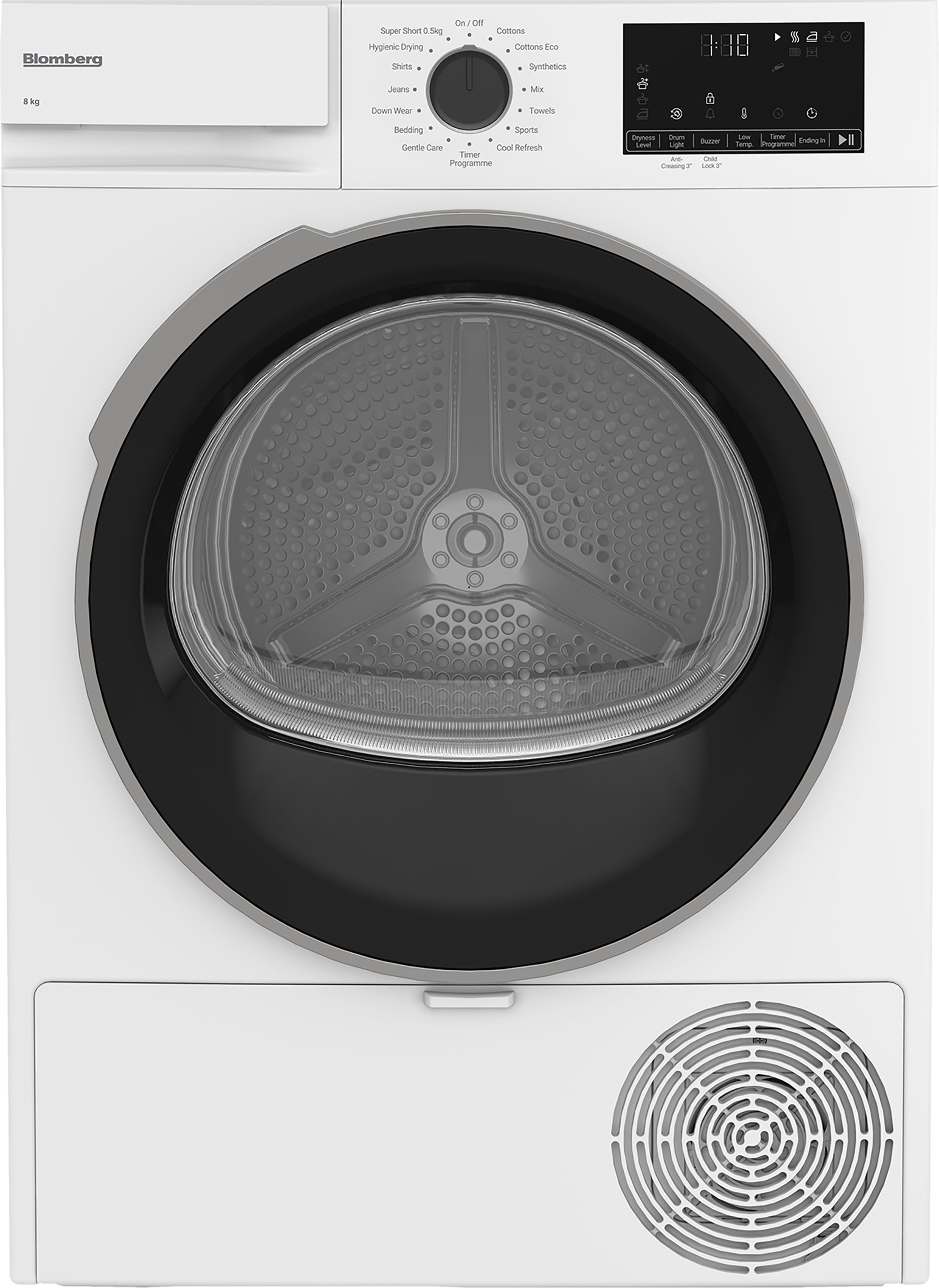 Blomberg 8kg Heat Pump Tumble Dryer D Rated White | LTNA18320W