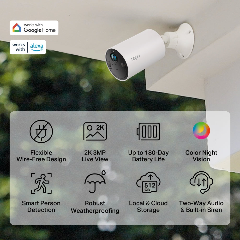 TP-Link Tapo C410 Outdoor Battery Wi-Fi Security Camera – 2K QHD