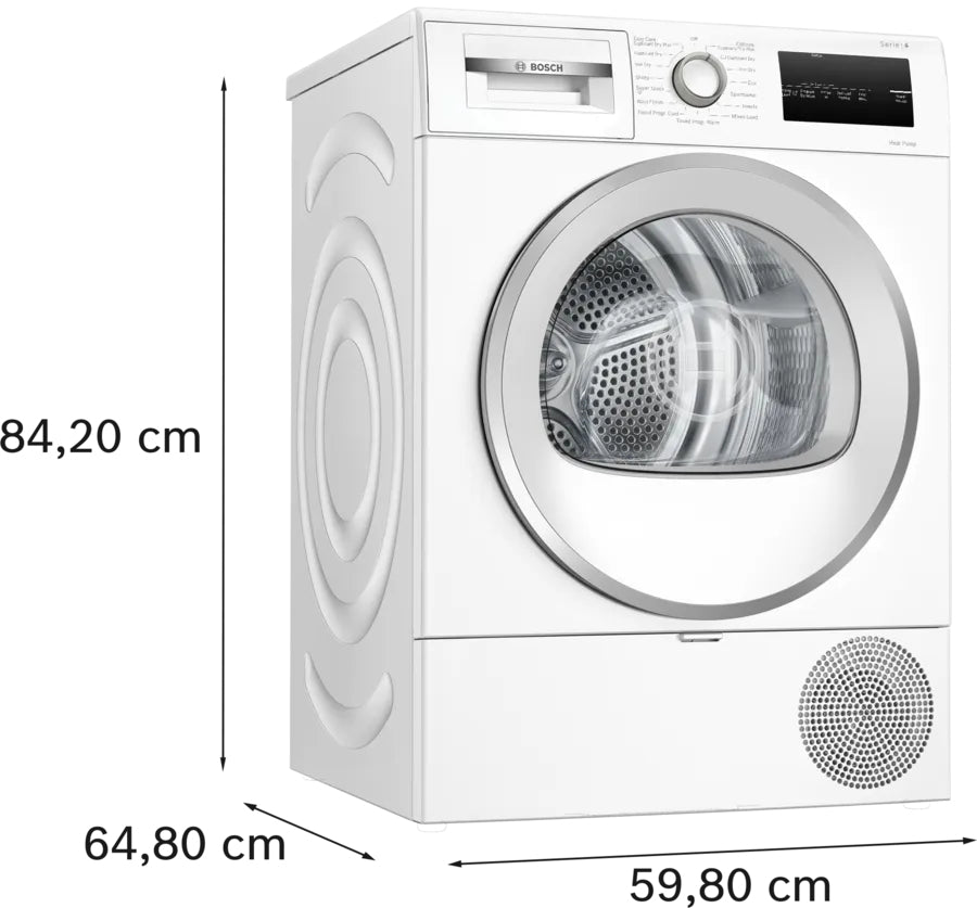 Bosch Serie 4 8kg Heat Pump Tumble Dryer White | WTH85224GB