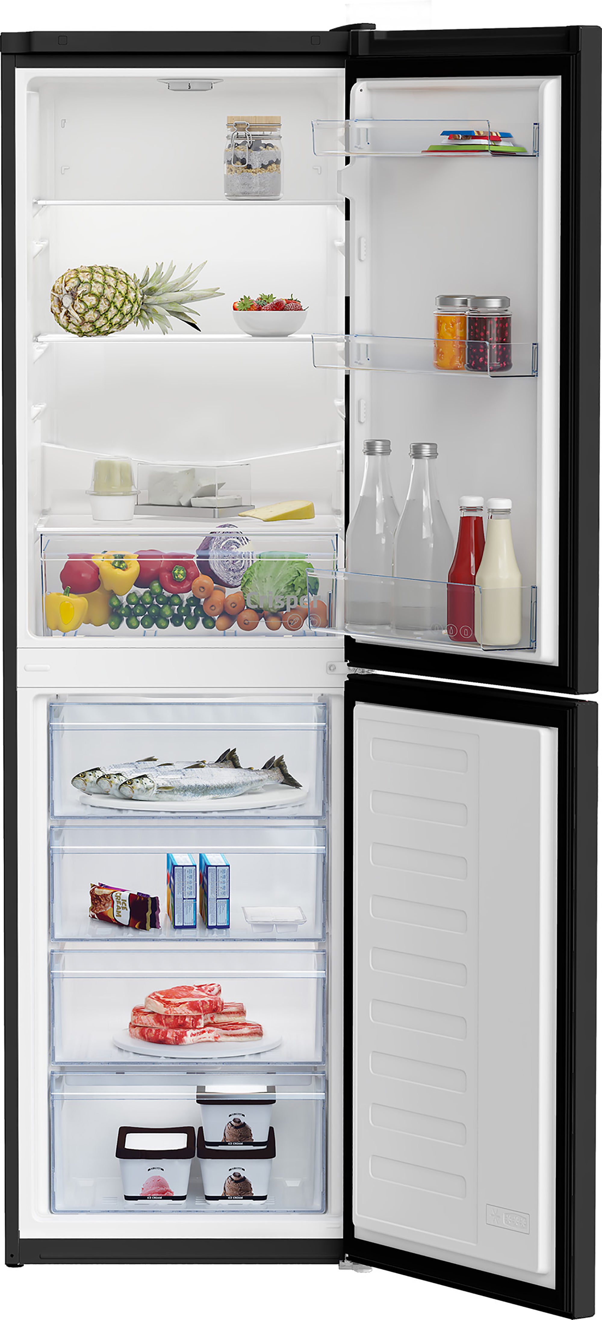 Beko 60/40 Freestanding Fridge Freezer Black | CSG4582B