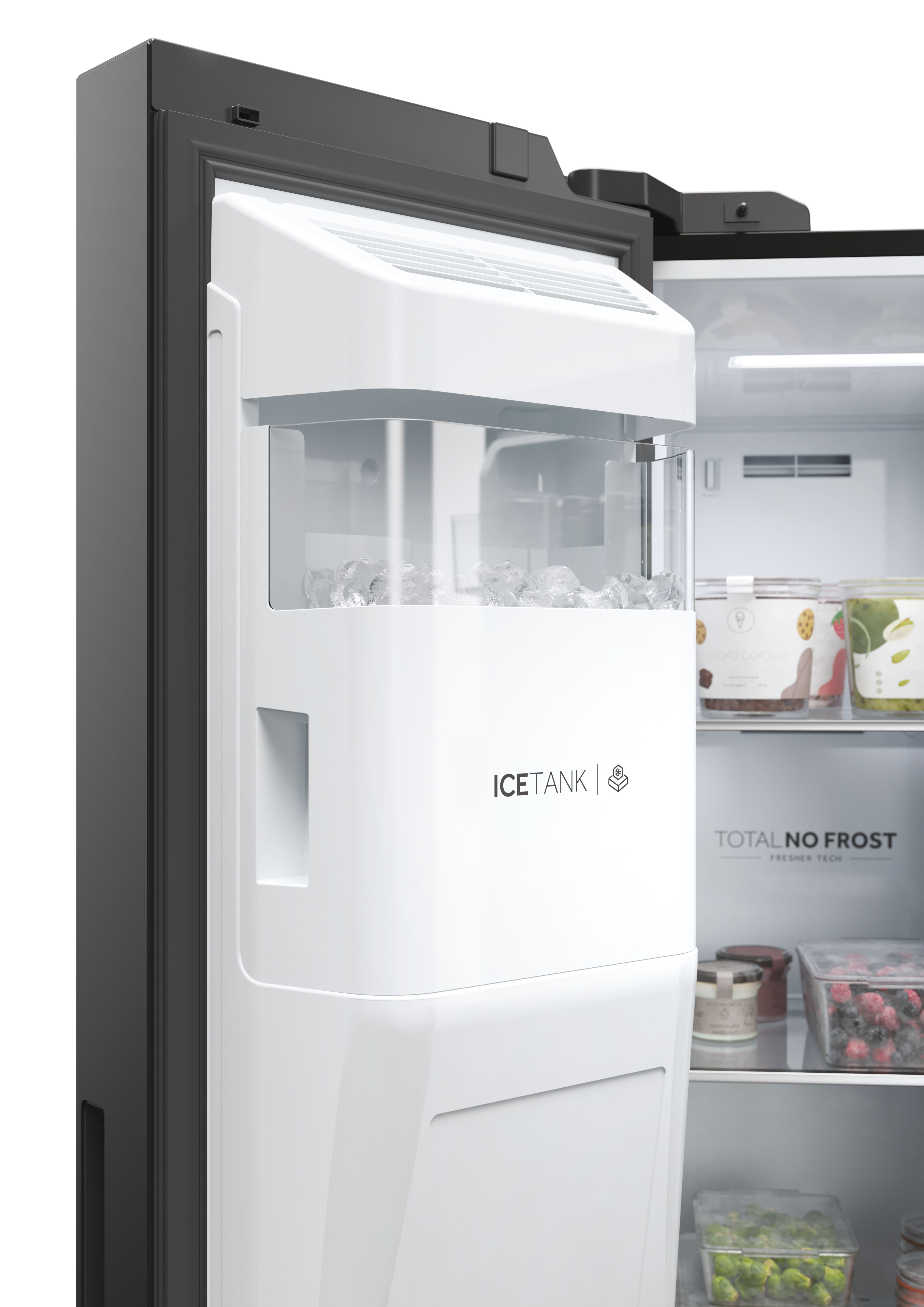 Haier Series 5 Slate Black American Fridge Freezer | HSW59F18EIPT