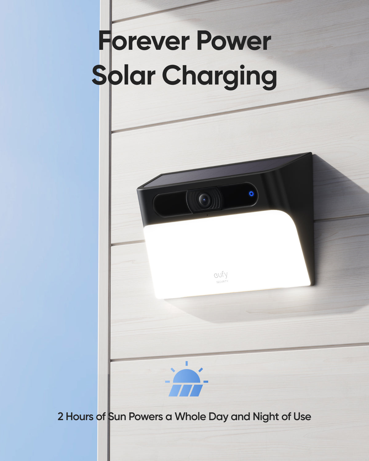 Eufy Solar-Powered 2K Solar Wall Light Cam S120 | T81A0311