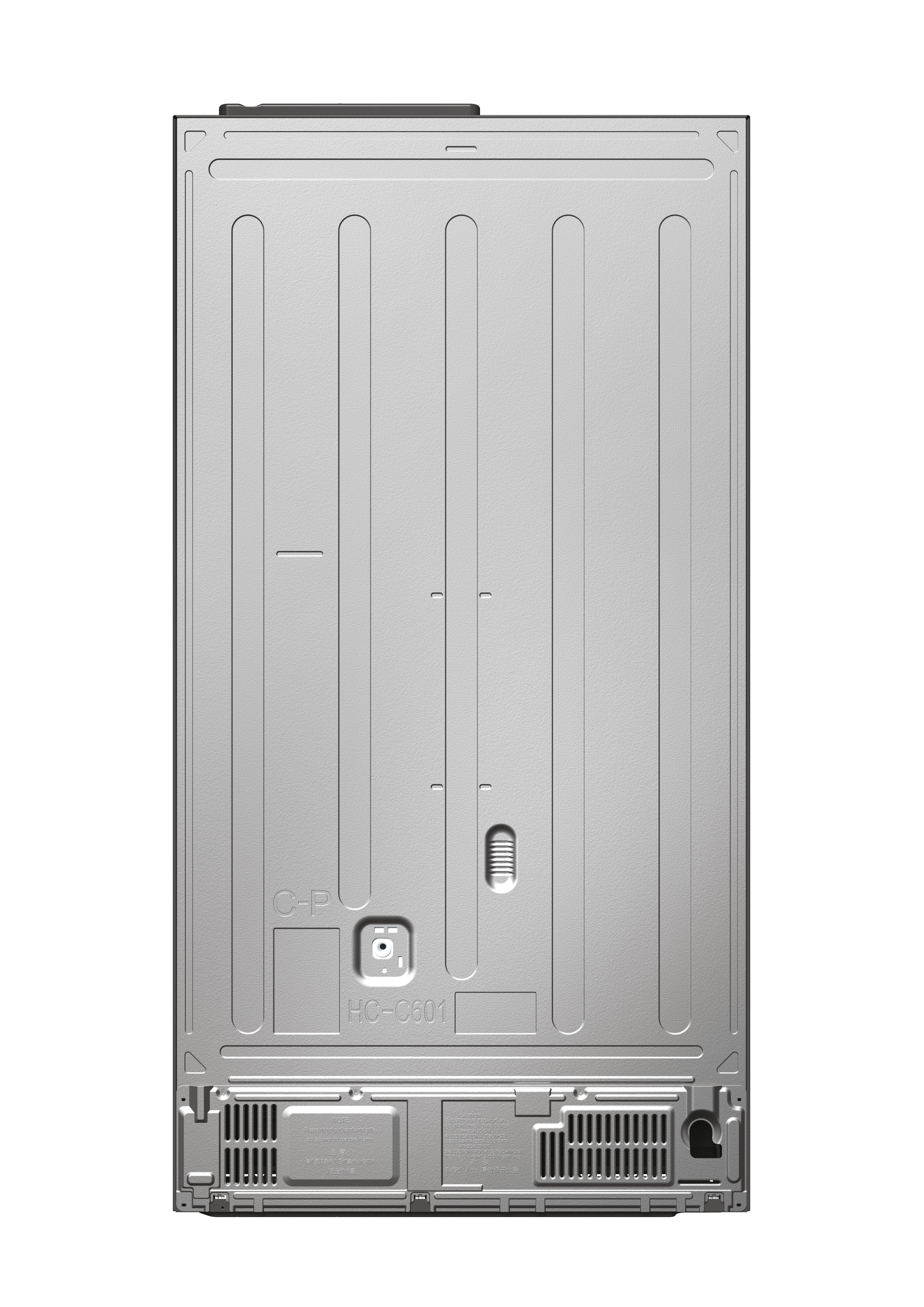 Haier Series 5 Platinum Inox American Fridge Freezer | HSW59F18DIMM