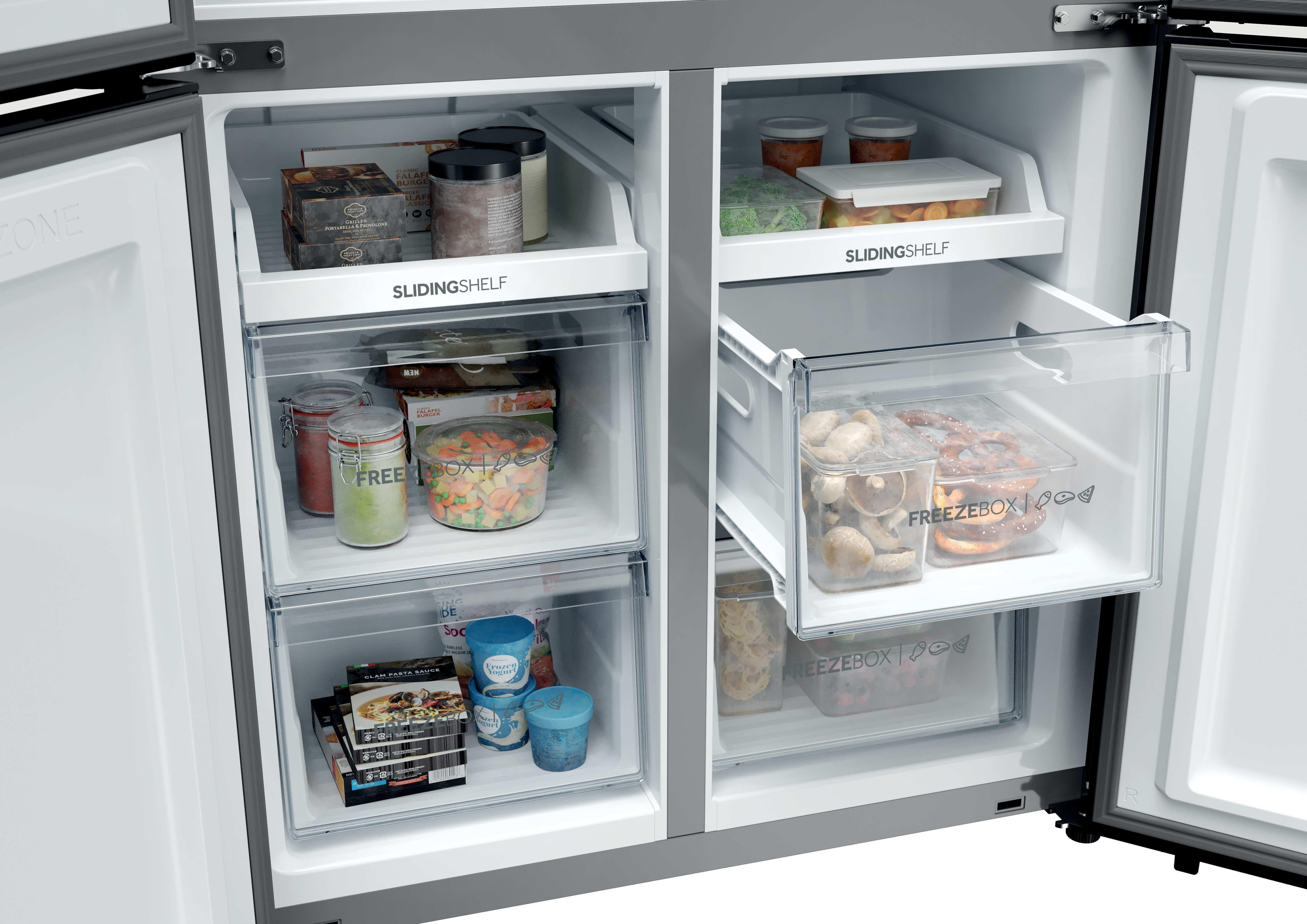 Haier Cube 90 Series 3 Slate Black American Fridge Freezer | HCR39F19ENPT