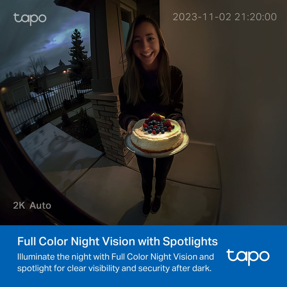 TP-Link Tapo D210 Battery-Powered 2K Video Doorbell