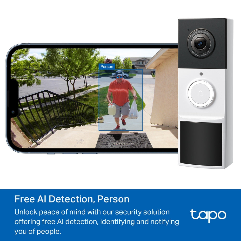 TP-Link Tapo D210 Battery-Powered 2K Video Doorbell