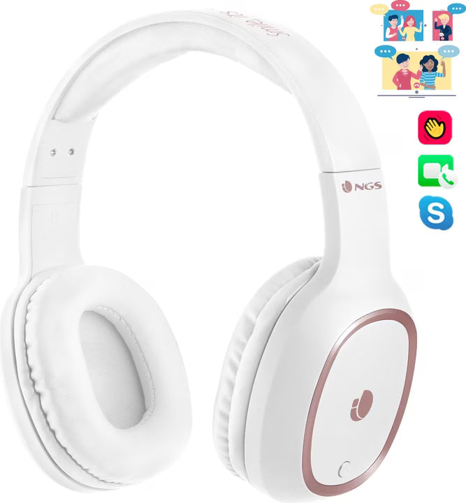 NGS Artica Pride Wireless BT Headphones – White