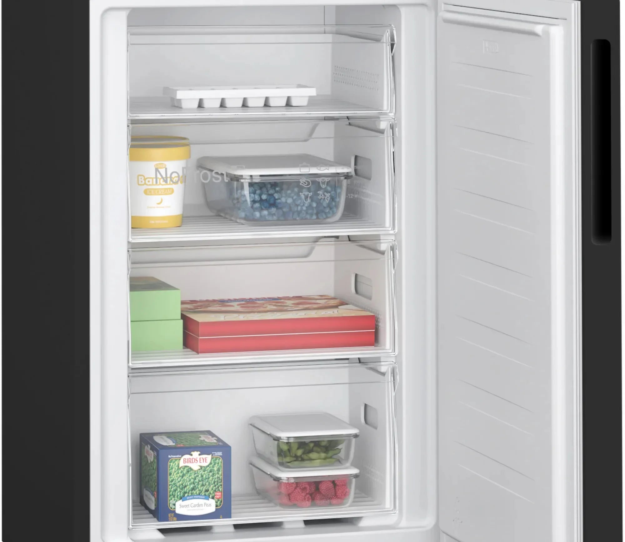 Bosch Series 2 255L No Frost Freestanding Fridge Freezer - Black | KGN27NBEAG