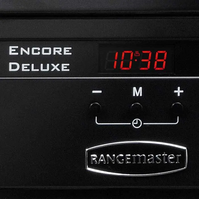 Rangemaster Encore Deluxe 110cm Dual Fuel Range Cooker | Ivory/Chrome | EDL110DFFIV/C