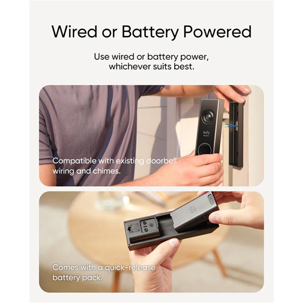 Eufy E340 Video Doorbell 2K Dual Camera with Night Vision | E8214311