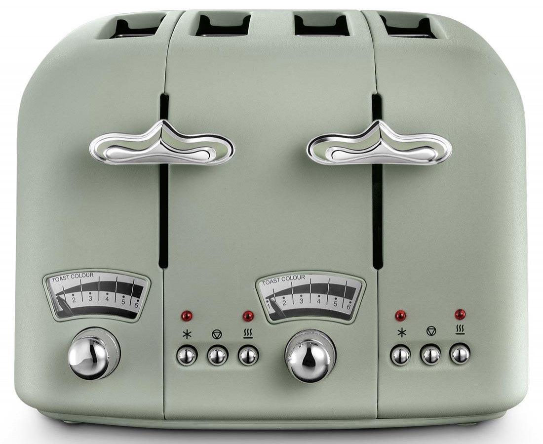 DeLonghi Argento Toaster | Flora Green | CT04.GR Toaster Brand_DeLonghi, Colour_Green, Free Delivery Smalls, Kettles & Toasters, Power_1800W, Product Type_Toaster, Slices_4 Slice, Small Appliances, Summer 2023, Summer Sale DeLonghi Argento Toaster | Flora Green | CT04.GR - Default Title 54.99 CT04.GR Meath Meath Ireland aceeuronics.ie Ace Euronics